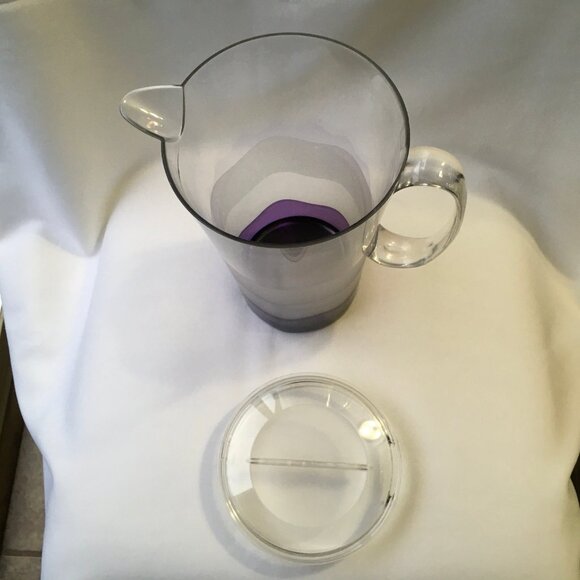Vintage Tupperware Acrylic Sheerly Elegant Pitcher Jewel Tone RV Patio Camping - Picture 2 of 5